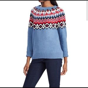 NWT Chaps fair isle sweater
